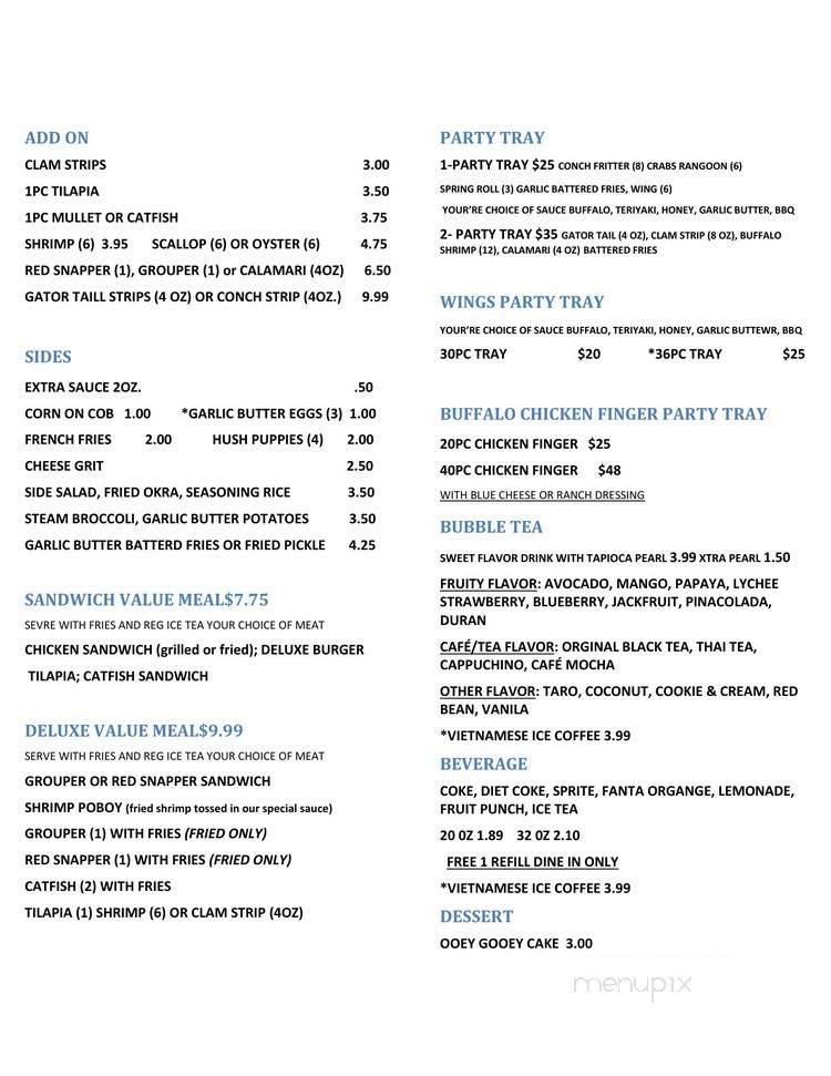 Red Snapper Seafood & More - Tallahassee, FL menu_pic