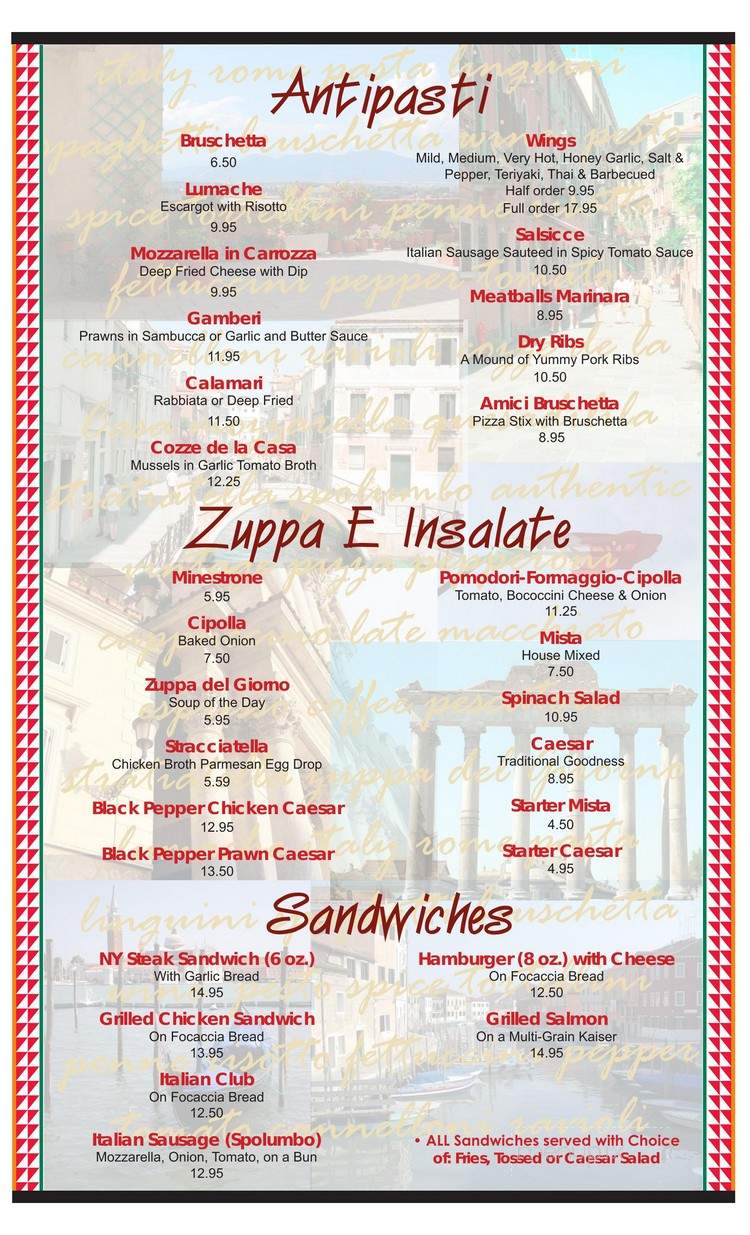 Palermo Family Restaurant - Calgary, AB menu_pic