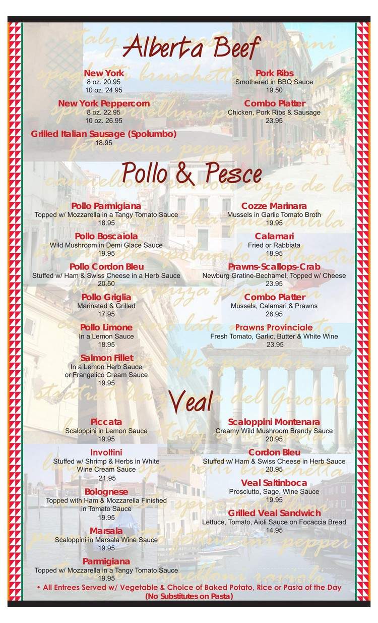 Palermo Family Restaurant - Calgary, AB menu_pic