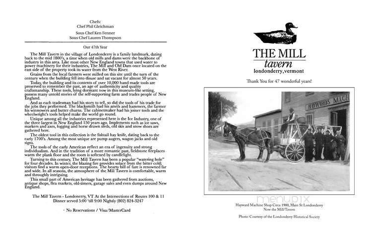 The Mill Tavern - Londonderry, VT