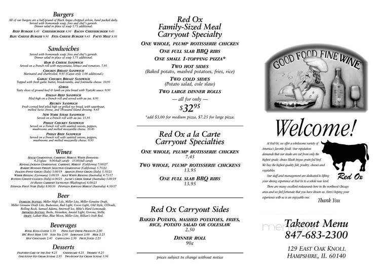 Red Ox Restaurant & Bar - Hampshire, IL