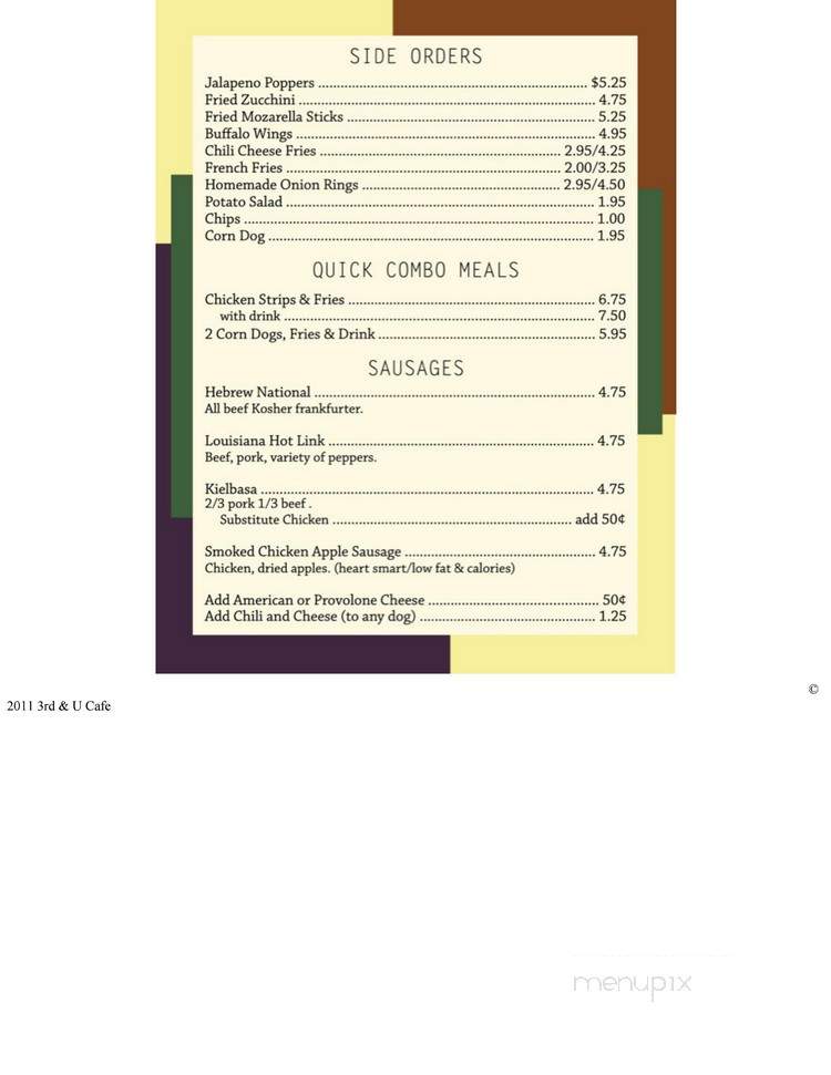 3rd and U Cafe - Davis, CA menu_pic