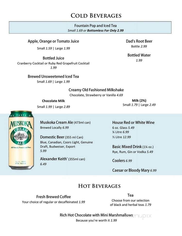 West Side Fish & Chips - Huntsville, ON menu_pic