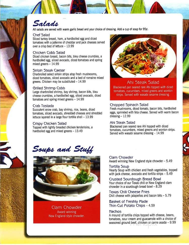 Pelican Isle - Huntington Beach, CA menu_pic