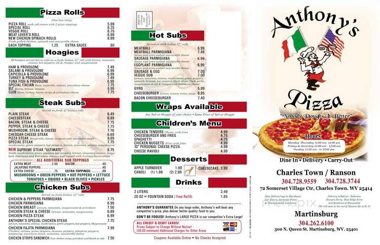 Anthony's Pizza - Inwood, WV
