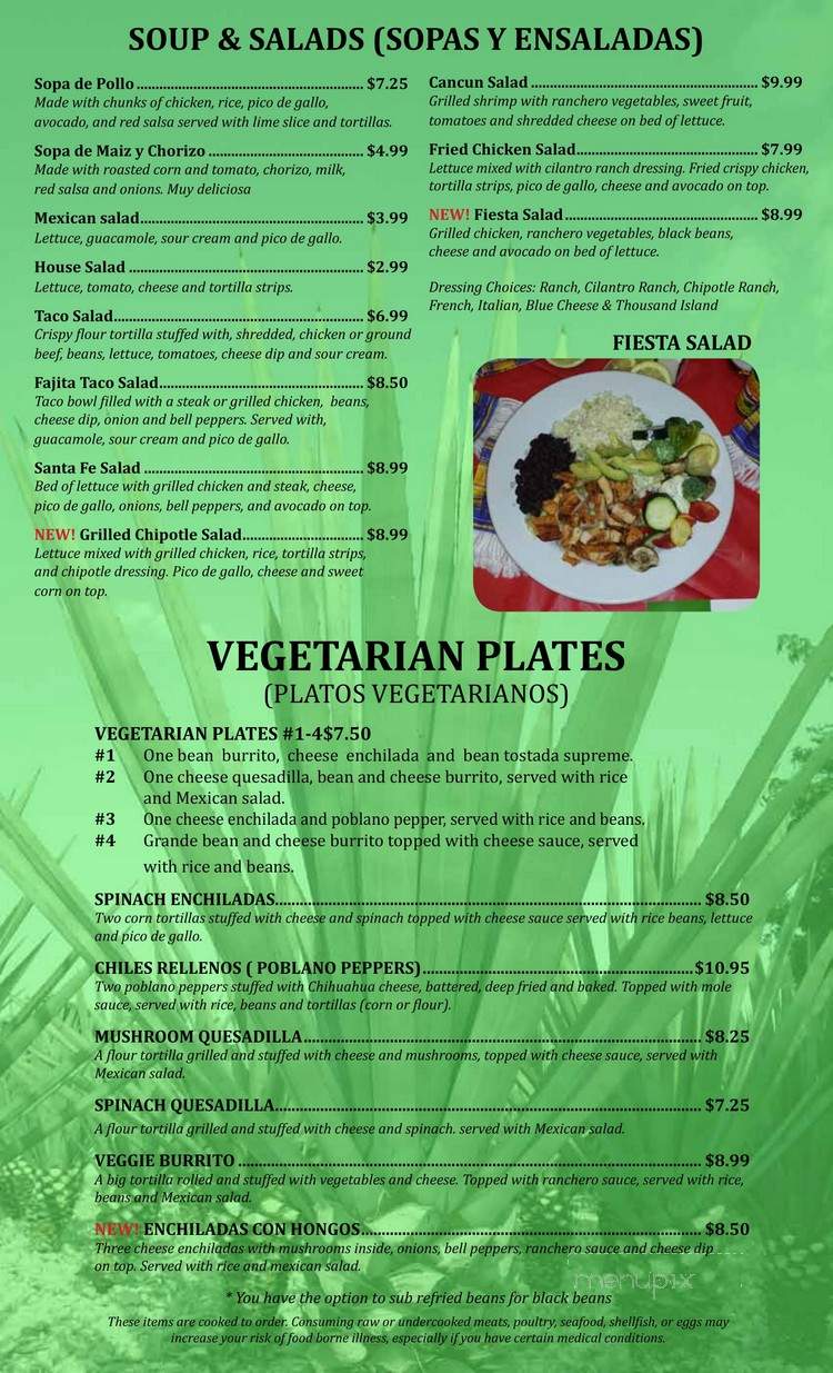 Los 3 Compadres Mexican Restaurant - Weldon Spring, MO menu_pic