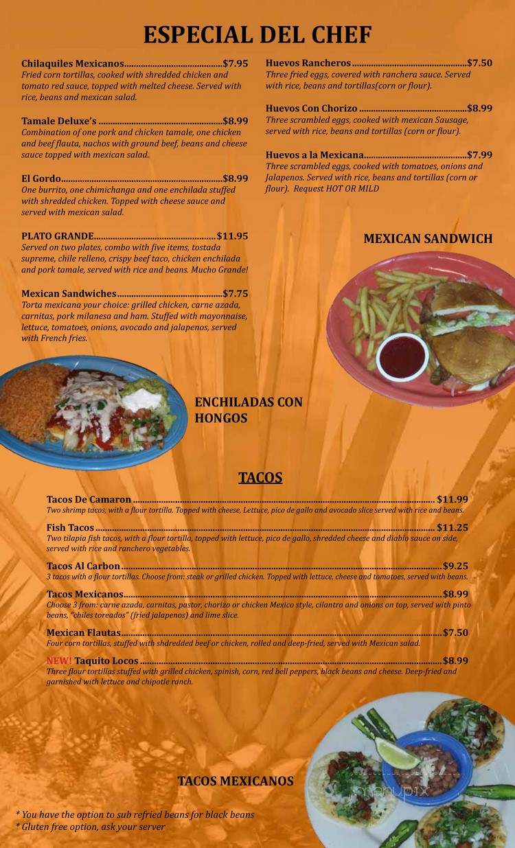 Los 3 Compadres Mexican Restaurant - Weldon Spring, MO menu_pic