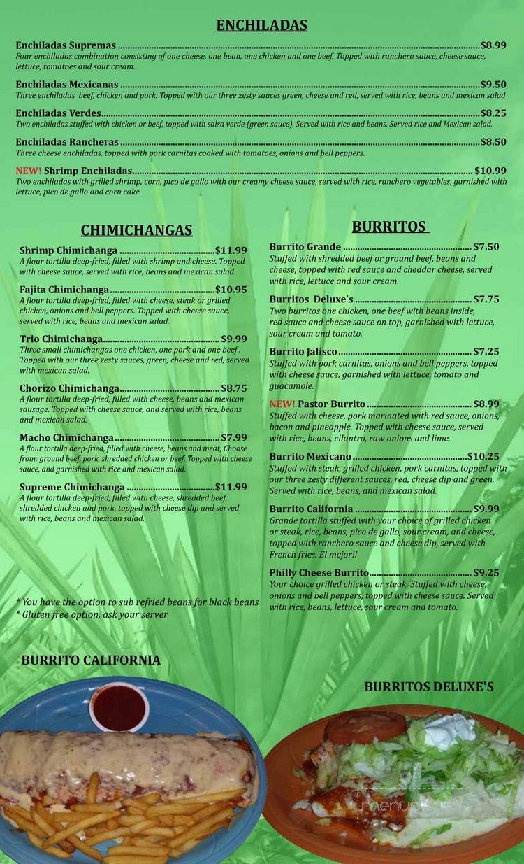 Los 3 Compadres Mexican Restaurant - Weldon Spring, MO menu_pic