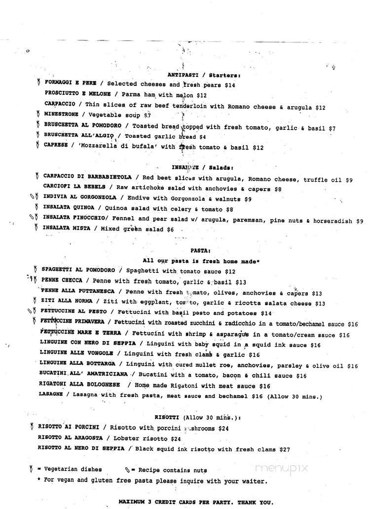 Speranza - Los Angeles, CA menu_pic