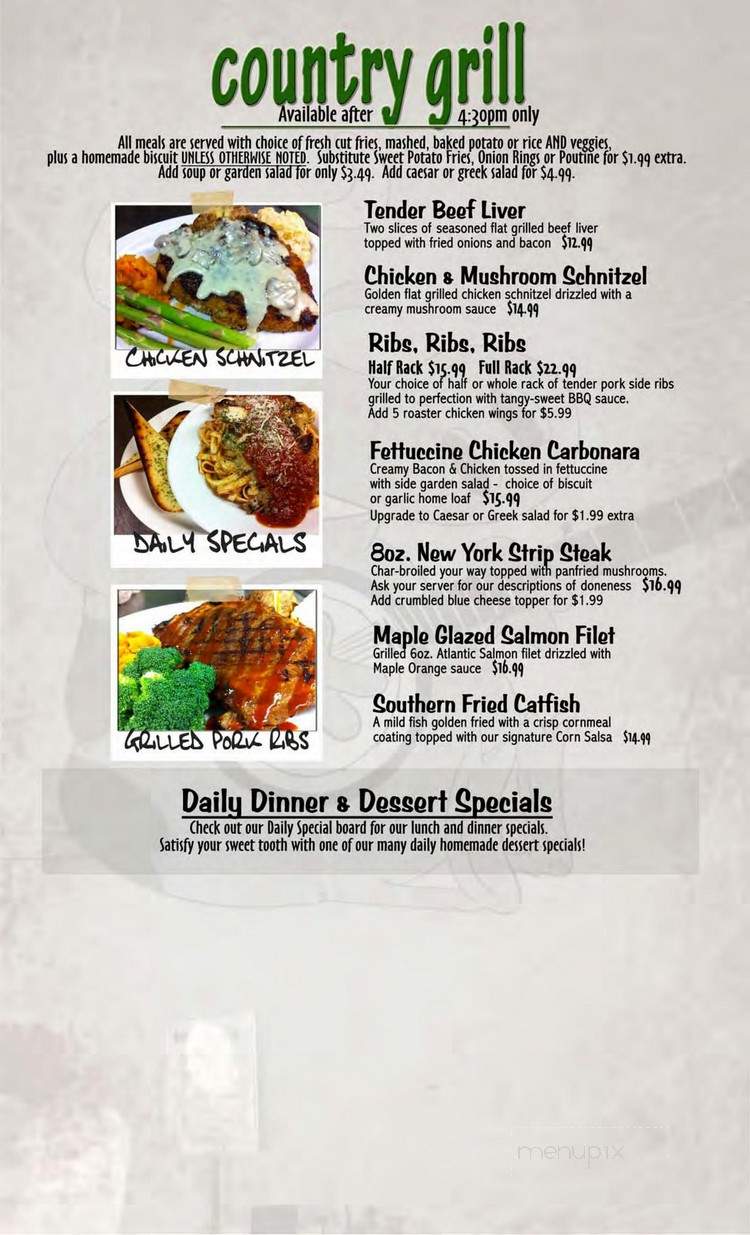 Banjo's Grill - Hastings, ON menu_pic