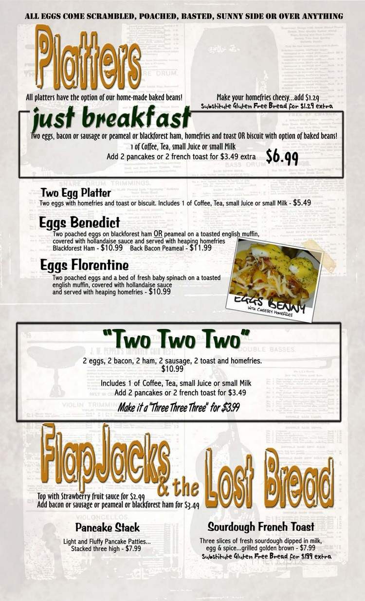 Banjo's Grill - Hastings, ON menu_pic
