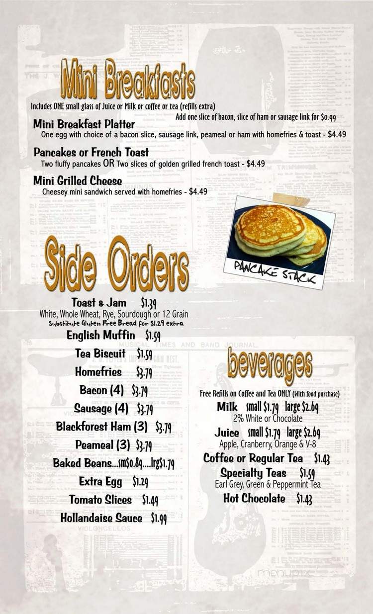 Banjo's Grill - Hastings, ON menu_pic
