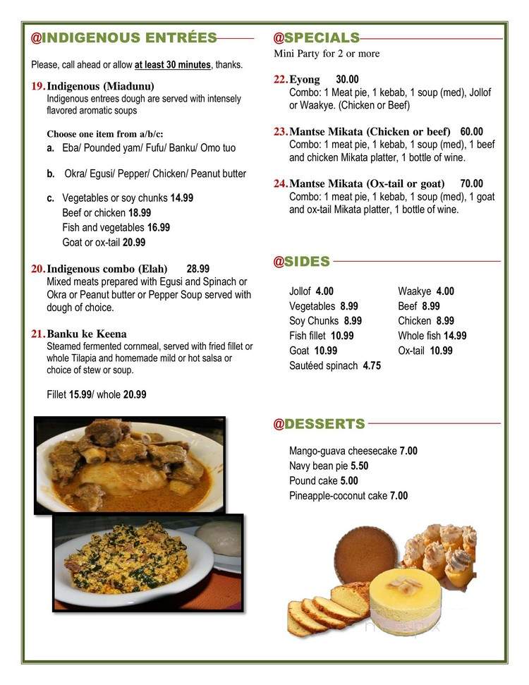 Taste Of West Africa - Fayetteville, NC menu_pic