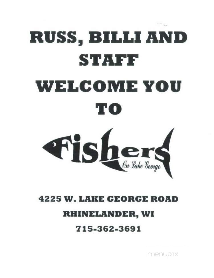 Fisher's Resort Bar & Grill - Rhinelander, WI menu_pic