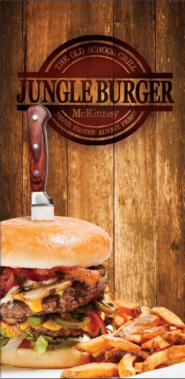 Jungle Burger - McKinney, TX menu_pic