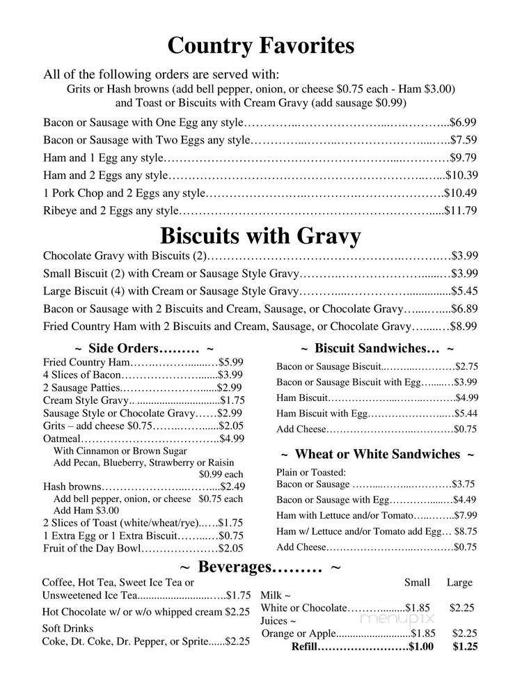 Phil's Restaurant - Hot Springs, AR menu_pic