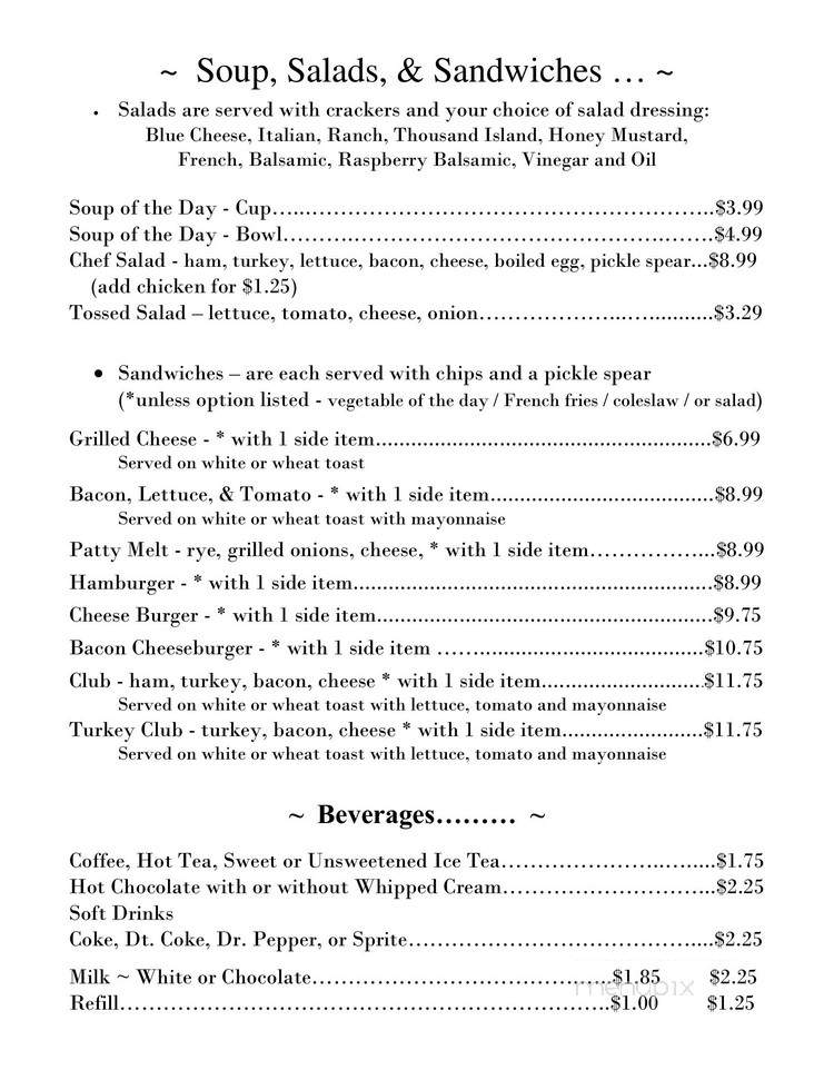 Phil's Restaurant - Hot Springs, AR menu_pic