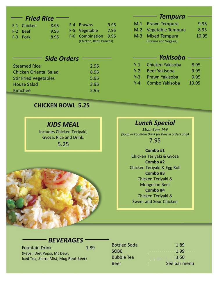 Teriyaki Wok - Bonney Lake, WA menu_pic