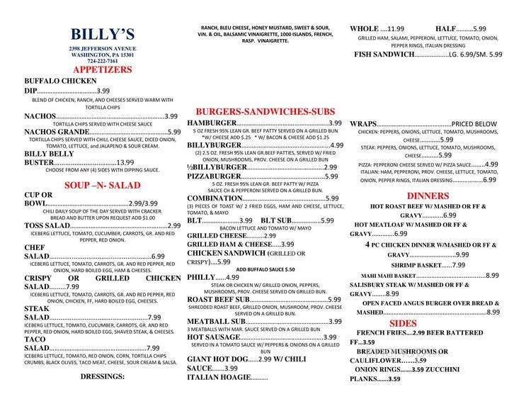 Billy's - Washington, PA