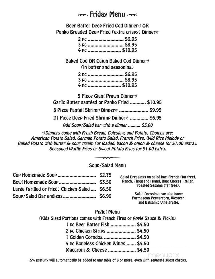 Piggy's Pub - Marathon, WI menu_pic