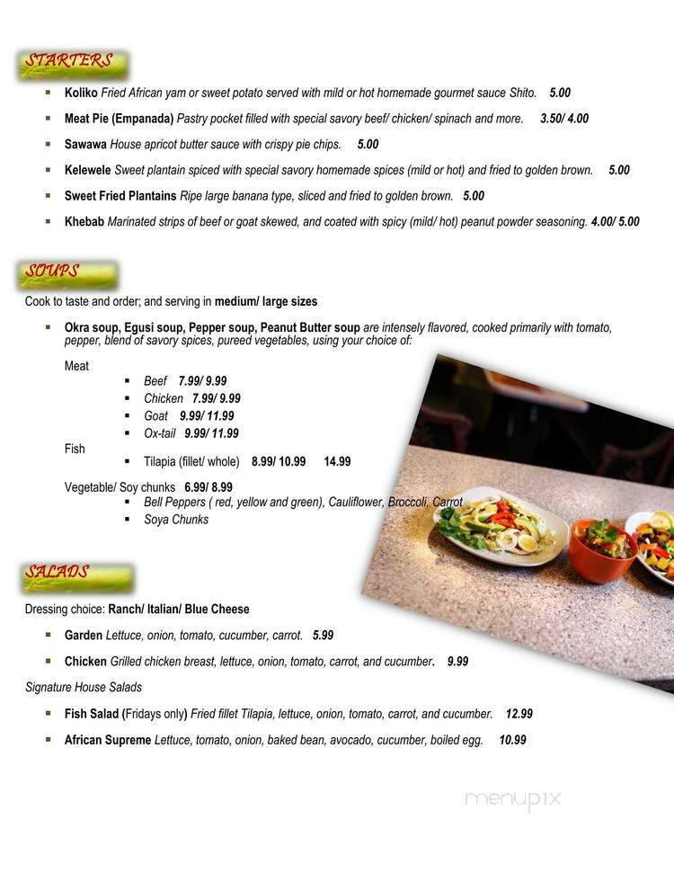 Taste Of West Africa - Fayetteville, NC menu_pic