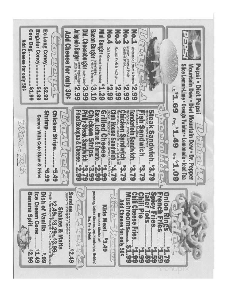 Mr D's - Henderson, KY menu_pic