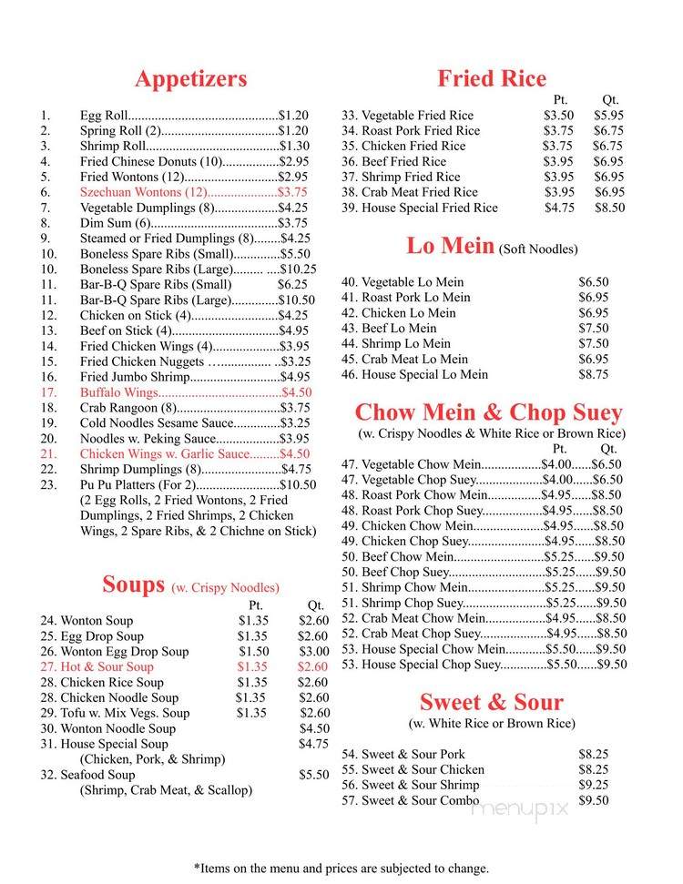 China Star - Canton, OH menu_pic