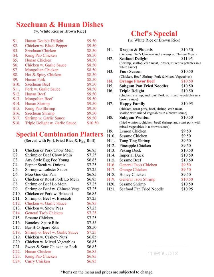 China Star - Canton, OH menu_pic