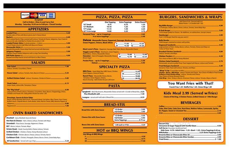 Pizza Zone - Morgantown, KY menu_pic