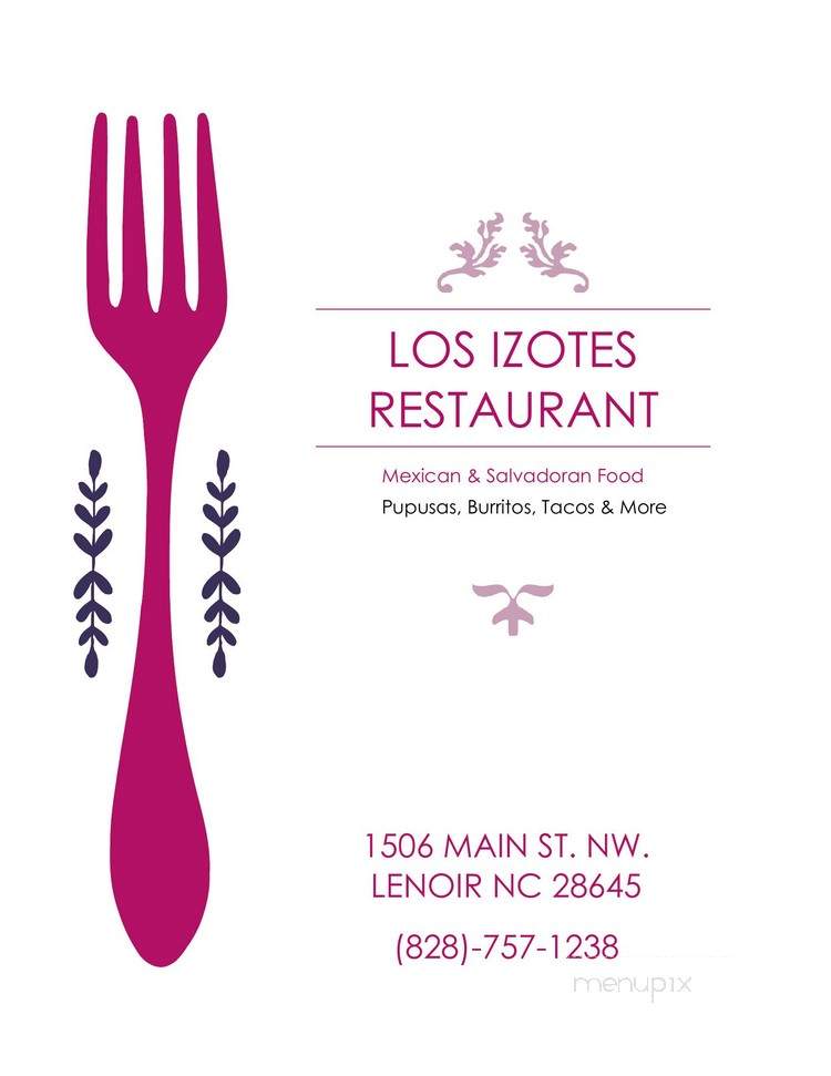Los Izotes Restaurant - Lenoir, NC menu_pic
