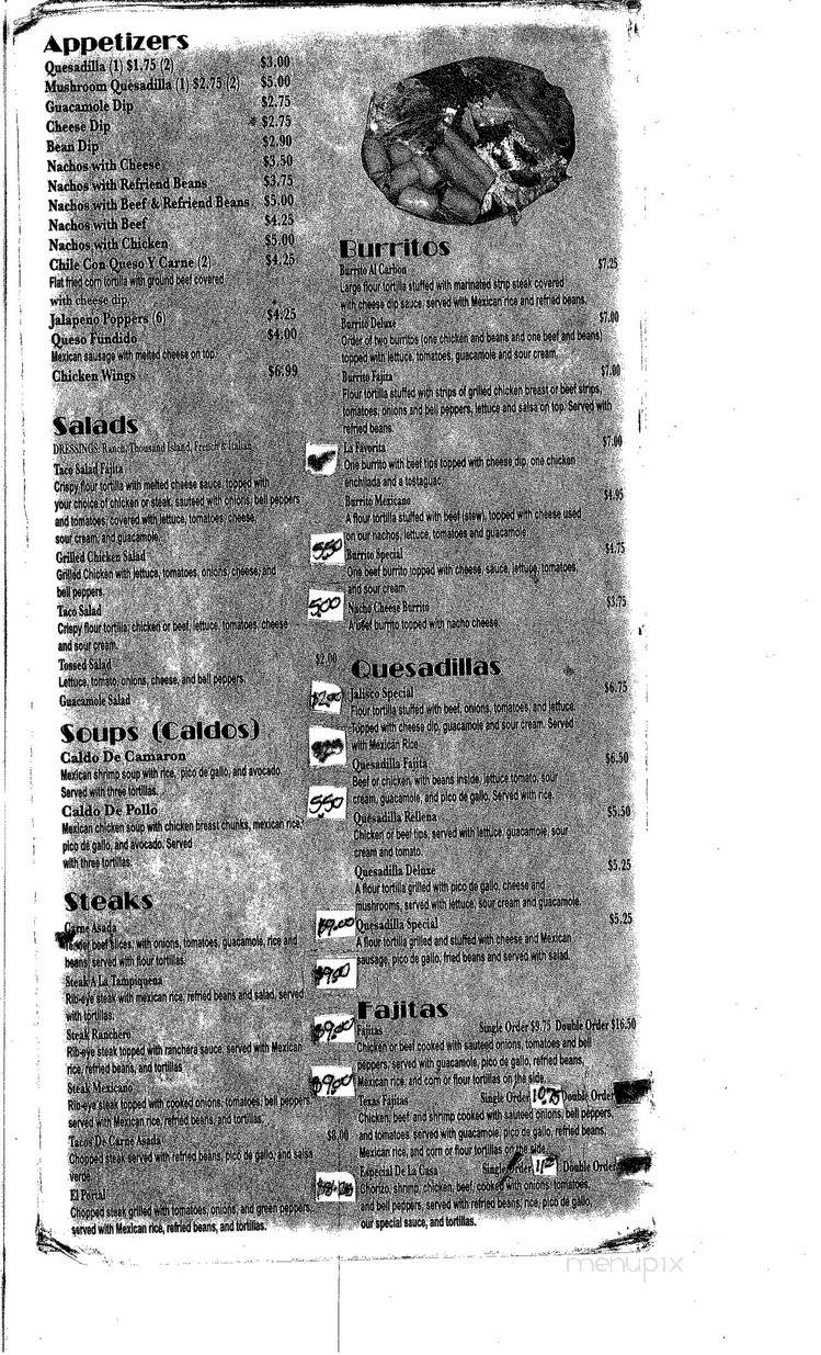 Los Portales - Hillsboro, MO menu_pic