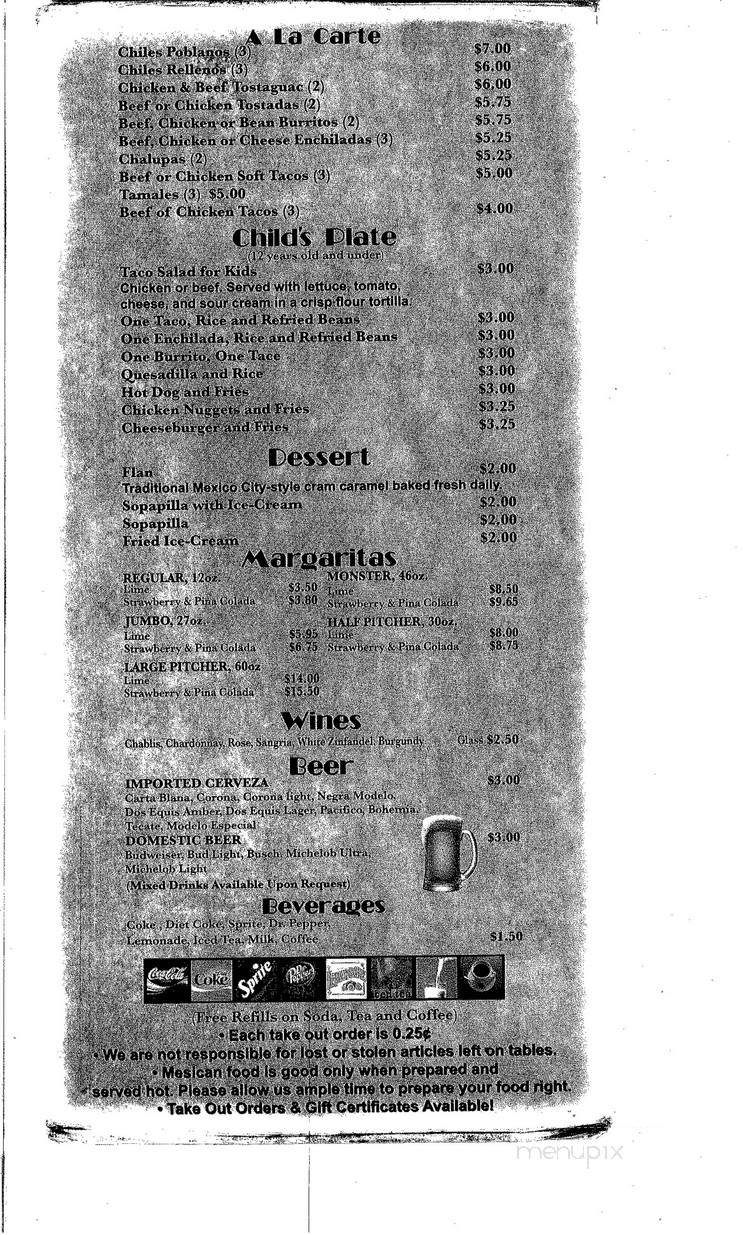 Los Portales - Hillsboro, MO menu_pic