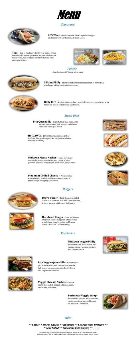 UrbanTaali - Smyrna, GA menu_pic