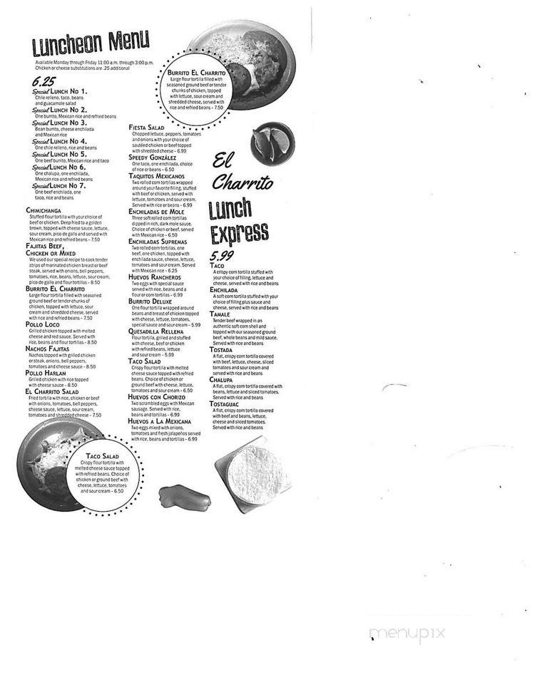 El Charrito - Harlan, KY menu_pic