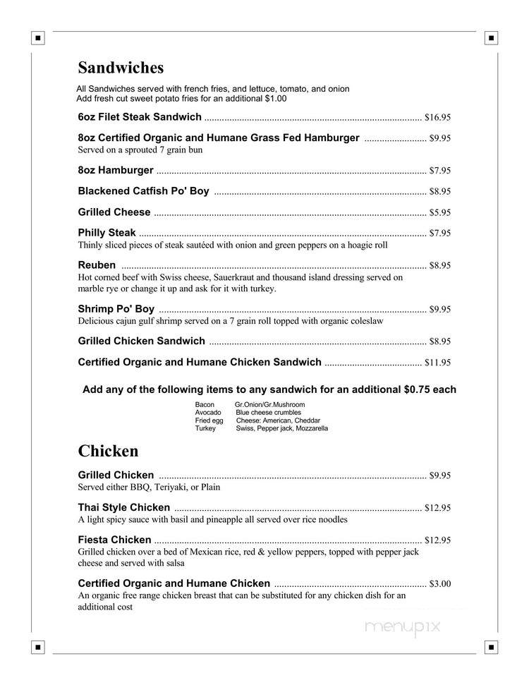 Village Supper Club - Pleasant Prairie, WI menu_pic