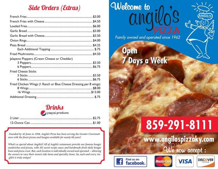Angilo's Pizza - Covington, KY menu_pic