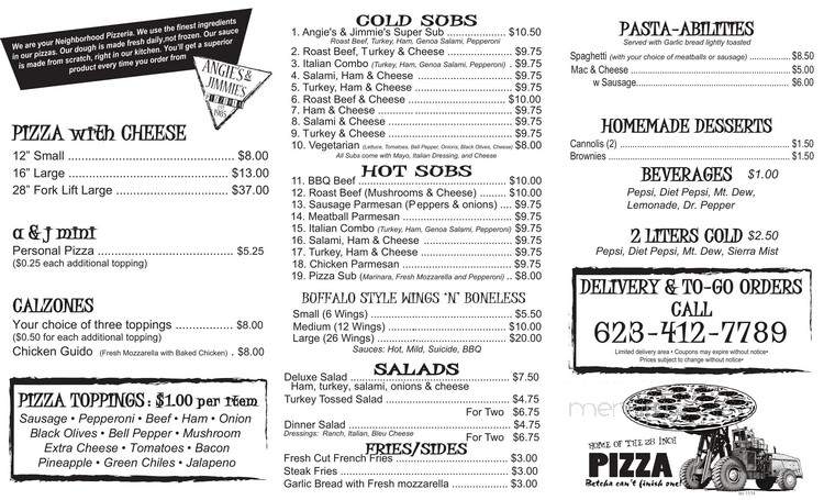 Angie's And Jimmies Pizzeria - Glendale, AZ