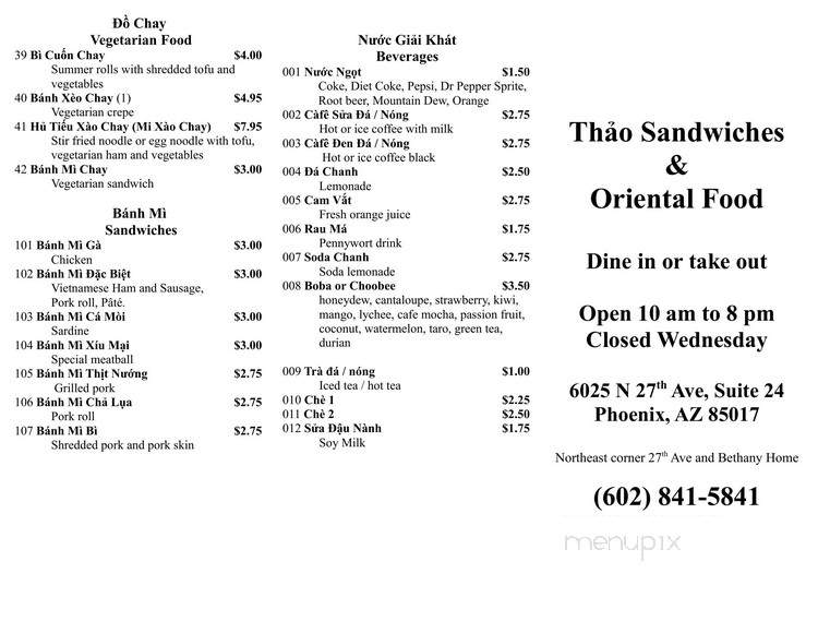 Thao Sandwiches - Phoenix, AZ
