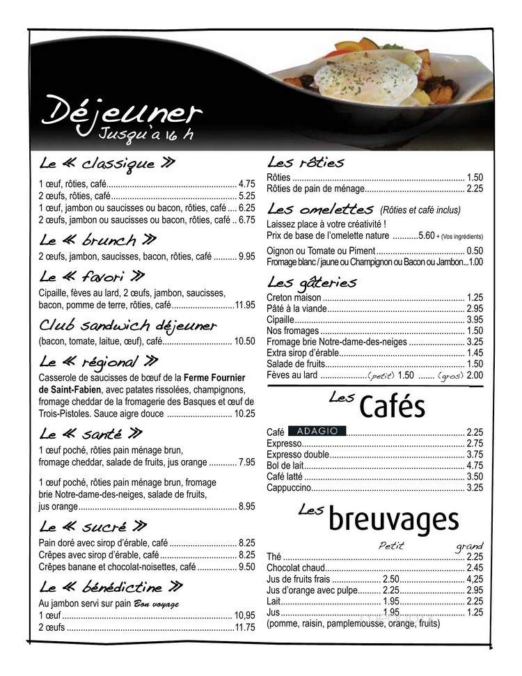 Restaurant Biard - Perce, QC menu_pic