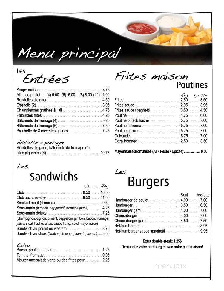 Restaurant Biard - Perce, QC menu_pic