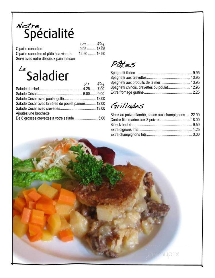 Restaurant Biard - Perce, QC menu_pic