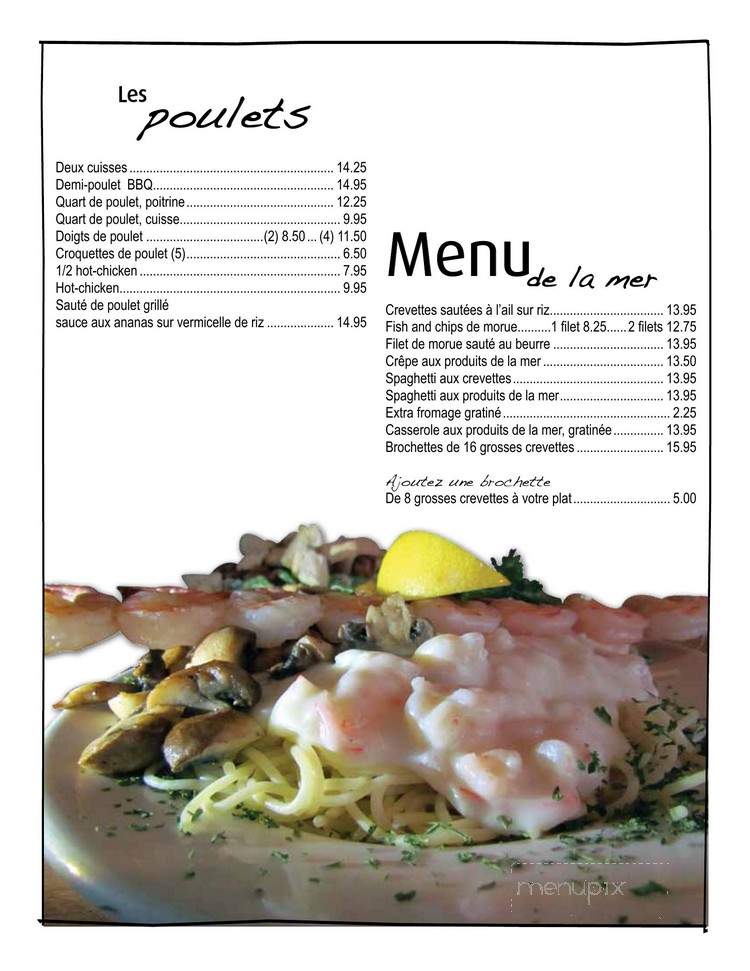 Restaurant Biard - Perce, QC menu_pic