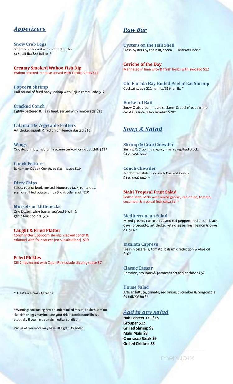 Ziggys & Mad Dog's - Islamorada, FL menu_pic