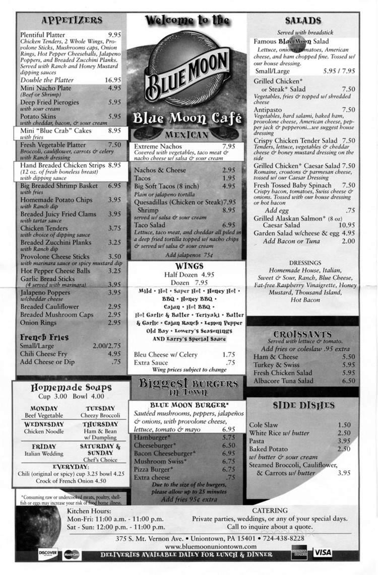 Blue Moon Cafe - Uniontown, PA