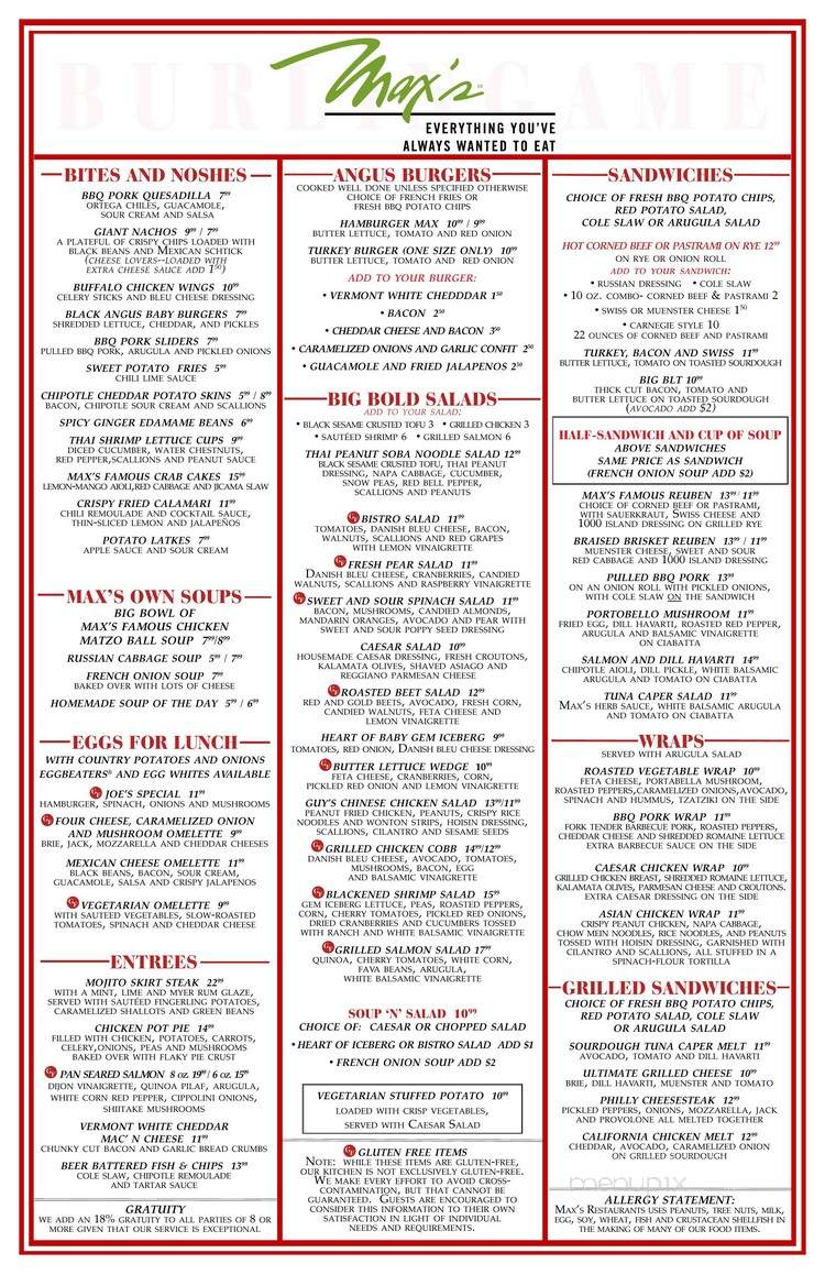 Max's Restaurant - South Beloit, IL menu_pic