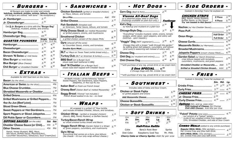 Mr Freeze - Marengo, IL menu_pic