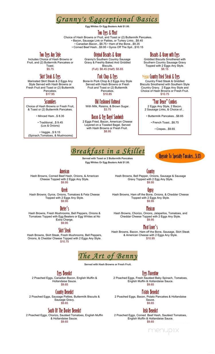 Original Granny's - Wheeling, IL menu_pic