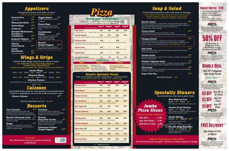 Rosati's Of Spring Hill - Carpentersville, IL menu_pic