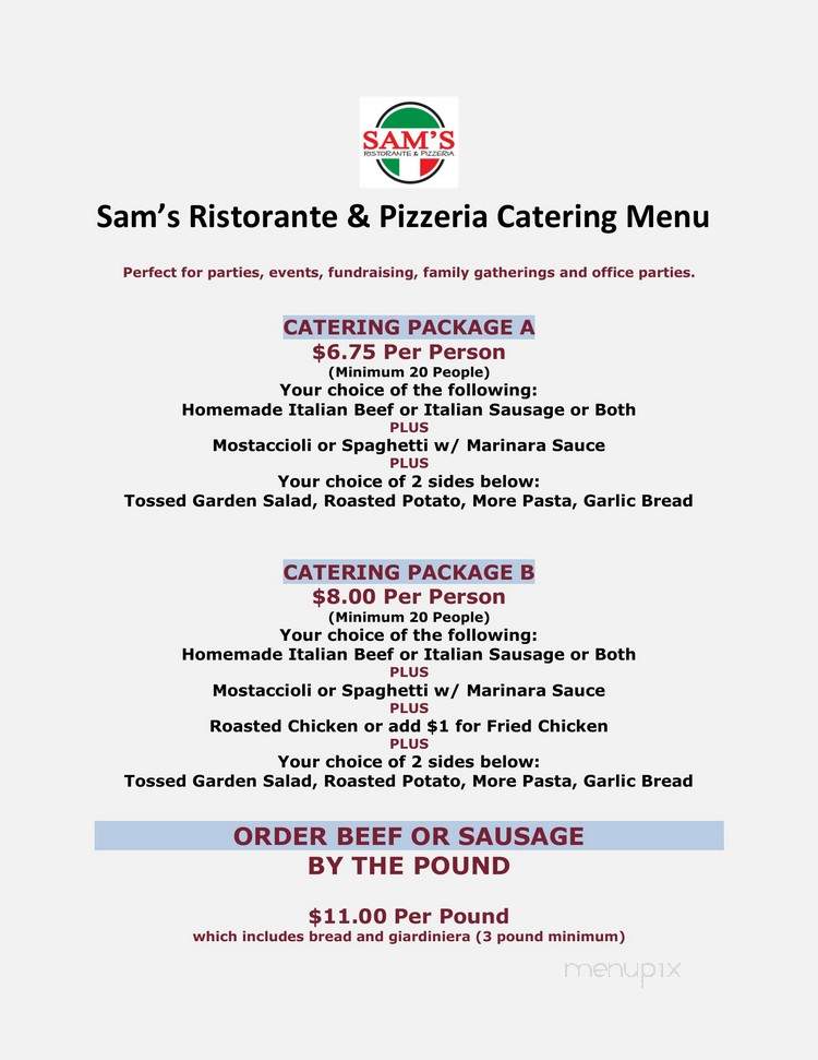 Sam's Pizza Restaurant - Rockton, IL
