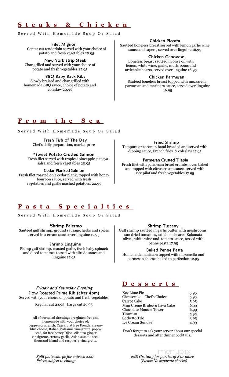 Chessie's 111 Grille - Barrington, IL menu_pic